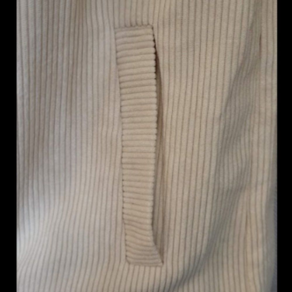 Simplee Ivory Cream NWT Oversized Corduroy Sweater Jacket (Shacket) Size Small - Picture 11 of 14